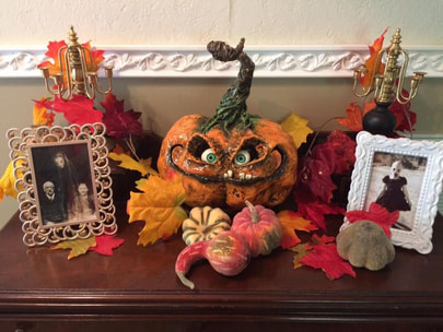 Jessica Dvergsten paper mache halloween pumpkin jack o lantern
